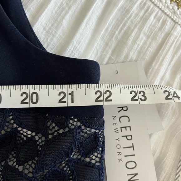 Navy dress with white lining from Perceptions. Size XL - Picture 7 of 7